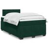 vidaXL Cama boxspring com colch&atilde;o 120x200 cm veludo verde-escuro