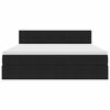 vidaXL Cama com Armazenamento com colch&atilde;o Preto 160 x 200 cm Veludo