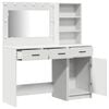 vidaXL Mesa de vestir com gaveta 2 pcs Branco Madeira processada