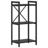 vidaXL Estante Carvalho Preto 40 x 30 x 85 cm Madeira processada