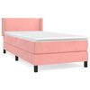 vidaXL Cama com molas/colch&atilde;o 100x200 cm veludo rosa