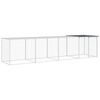 vidaXL Galinheiro com teto 403x98x90 cm a&ccedil;o galvanizado antracite