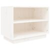 vidaXL Sapateira 60x34x45 cm madeira de pinho maci&ccedil;a branco