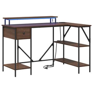 vidaXL Mesa Carvalho Marrom 120 x 79 x 86,5 cm Derivados de Madeira