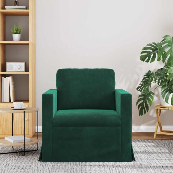vidaXL Sof&aacute; Verde Escuro Dimens&otilde;es gerais: 78 x 78 x 80 cm (L x P x A)
