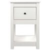 vidaXL Mesa de cabeceira 40x35x61,5 cm madeira de pinho maciça branco