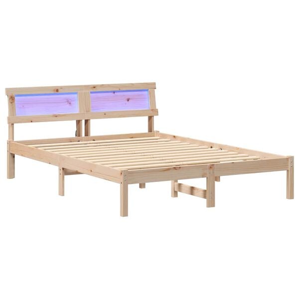 vidaXL Estrutura da Cama com cabeceira Castanho 135 x 190 cm