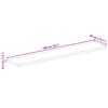 vidaXL Tampo de mesa retangular 160x50x3,8 cm mangueira &aacute;spera maci&ccedil;a