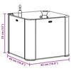 vidaXL Vaso/floreira c/ sistema rega automática 43x43x33cm antracite