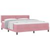 vidaXL Cama Box com cabeceira Manual Rosa 200 x 180 cm Veludo