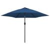 vidaXL Guarda-sol exterior c/ poste metal 300 cm azul-ciano