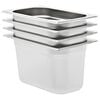 vidaXL Recipientes gastronorm 4 pcs GN 1/4 150 mm a&ccedil;o inoxid&aacute;vel