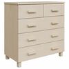 vidaXL Aparador HAMAR 79x40x80 cm pinho maci&ccedil;o castanho-mel