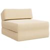 vidaXL Sof&aacute; Cama Dobr&aacute;vel Creme 60 x 70 x 41 cm Tecido
