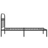 vidaXL Estrutura de cama com cabeceira 90x190 cm metal preto