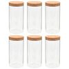 vidaXL Frascos de vidro com tampas de corti&ccedil;a 6 pcs 1100 ml