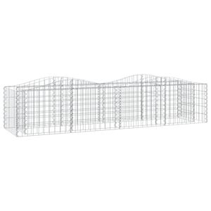 vidaXL Canteiro elevado gabi&atilde;o arqueado 200x50x50 cm ferro galvanizado