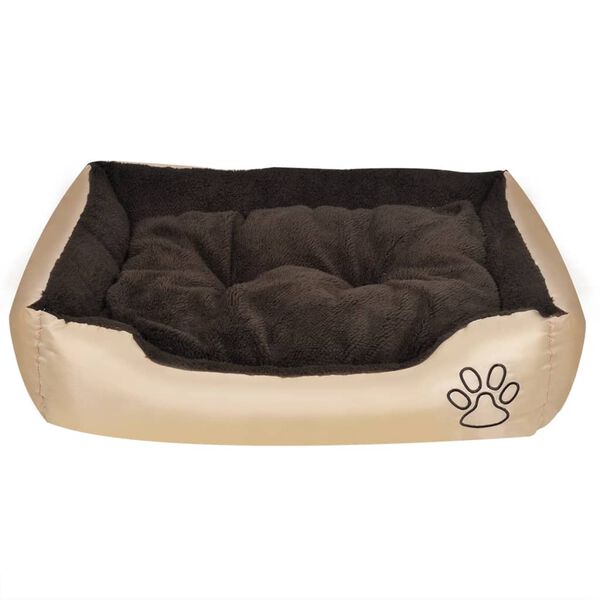 vidaXL Cama para cão bege e castanho XXL