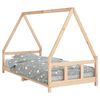vidaXL Estrutura de cama infantil 90x200 cm pinho maci&ccedil;o