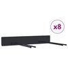 vidaXL Suportes de parede p/ ferramentas de jardim 8 pcs aço preto