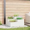 vidaXL Vaso de Jardim Branco 80 x 80 x 48 cm A&ccedil;o