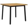 vidaXL Mesa de Jantar Com Bordas Naturais 90 x 90 x 75 cm