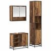 vidaXL Conjunto de M&oacute;veis para Banheiro com porta 3 pcs Madeira Antiga