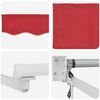 vidaXL Toldo Retr&aacute;til Manual Vermelho 400 &times; 300 cm tecido