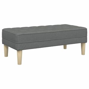vidaXL banco com almofada Cinza Escuro 113 x 57 x 39 cm tecido