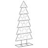 vidaXL &Aacute;rvore de Natal de metal com suporte KUOPIO 180 cm A&ccedil;o Preto
