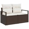vidaXL Sof&aacute; de jardim com almofada 120 x 62 x 69 cm. vime PE