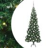 vidaXL &Aacute;rvore de Natal artificial de canto Verde 180 cm PVC e Metal