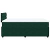 vidaXL Cama boxspring com colch&atilde;o 120x200 cm veludo verde-escuro
