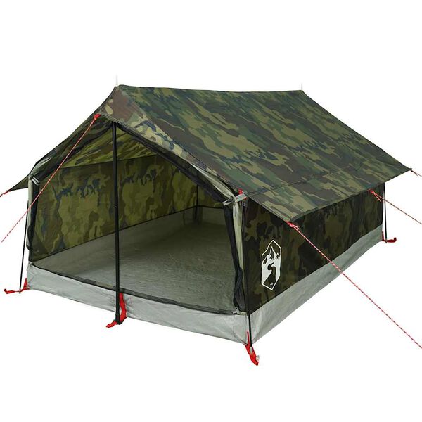 vidaXL Tenda para campismo para 2 pessoas imperme&aacute;vel camuflagem