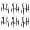 vidaXL 7 pcs conjunto de bar preto e branco