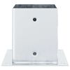 vidaXL Bases de poste quadradas 4 pcs prata 121x121mm aço galvanizado