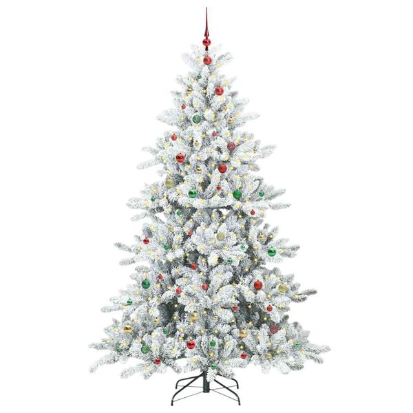 vidaXL &Aacute;rvore de Natal Articulada Artificial Branco 240 cm PVC