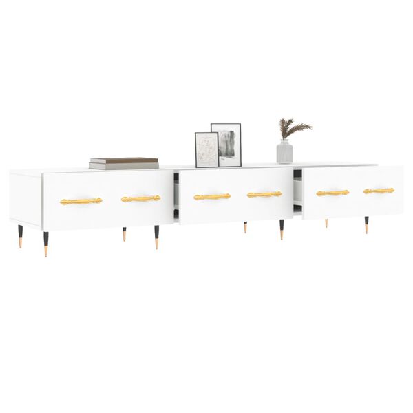 vidaXL M&oacute;vel de TV 150x36x30 cm derivados de madeira branco