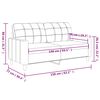 vidaXL Sofá de 2 lugares tecido 140 cm castanho