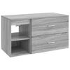 vidaXL Conjunto de M&oacute;veis para Banheiro 2 pcs Sonoma cinzento