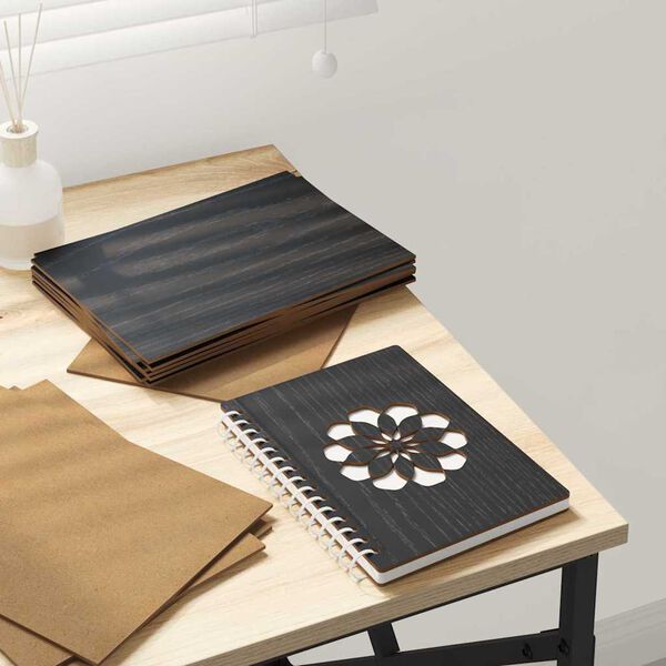 vidaXL Pain&eacute;is de Decora&ccedil;&atilde;o 150 pcs Carvalho Preto 15 x 21 x 0.27 cm