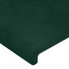 vidaXL Estrutura de cama c/ cabeceira 180x200 cm veludo verde-escuro