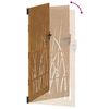 vidaXL Port&atilde;o de jardim 100x200 cm a&ccedil;o corten design erva