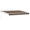 vidaXL Toldo retr&aacute;til Cinzento-acastanhado 5 x 3 m