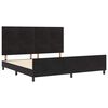 vidaXL Cama Box com cabeceira Preto 200 x 200 cm Veludo