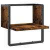 vidaXL Prateleira de parede com barra 30x25x30 cm carvalho fumado