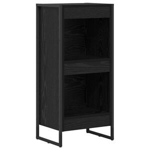 vidaXL Gabinete de Livros Carvalho Preto 40 x 30 x 86,5 cm