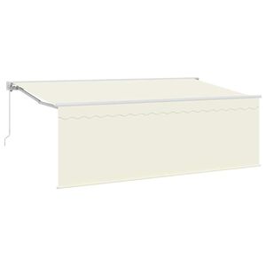 vidaXL Toldo retr&aacute;til Creme 350 x 200 cm Poli&eacute;ster e Alum&iacute;nio