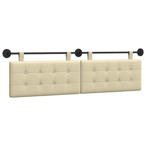 vidaXL Cabeceira Suspensa Montado na parede Couro Sint&eacute;tico