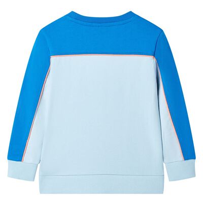 Sweatshirt para criança azul-brilhante e azul-claro 92
